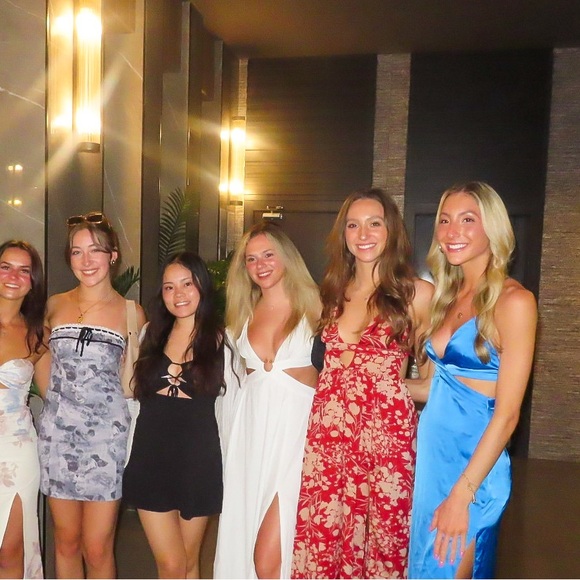 Zara Blue Satin Midi Dress - Picture 4 of 4